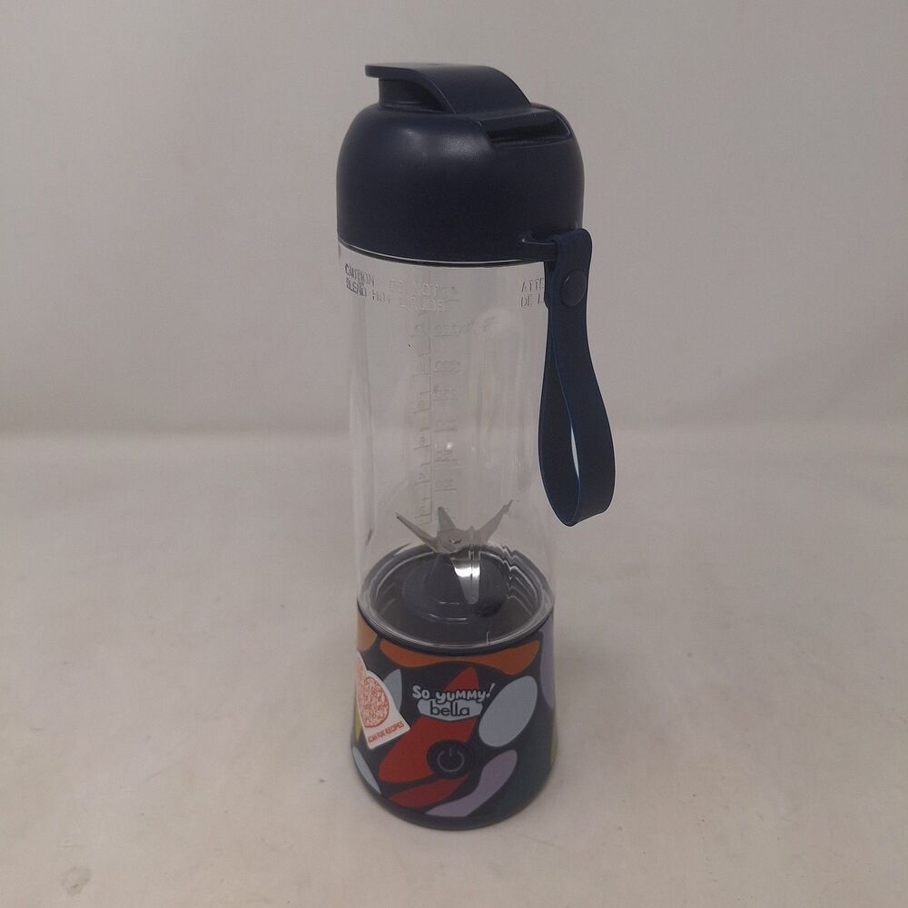 So Yummy By Bella 16 Oz Portable Blender Smoothie To Go Blue Abstract Print